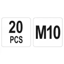 YATO Oceľová nitovacia matica M10 (20 ks)