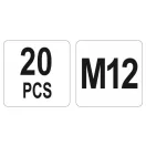 YATO Oceľová nitovacia matica M12 (20 ks)