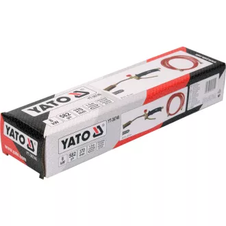   YATO Plynový horák 8 kW s 2 náhradnými hlavami, 1,5 m hadica (horák)
