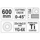 YATO Rezačka na dlaždice, 600 mm, jednokĺzová