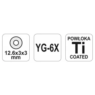   YATO Koleso na rezačky dlaždíc 12,6 x 3 x 3 mm (pre YT-3703 rezačku dlaždíc)