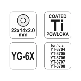   YATO Rezacie koleso pre obkladačky 22 x 14 x 2 mm (YT-3704, YT-3705, YT-3706, YT-3707, YT-3708 rezačky na obkladačky)