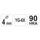 YATO Vŕtacie hriadele pre sklo a obklady 4 mm