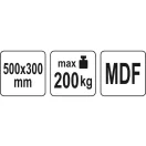 Vozík YATO 500 x 300 mm 200 kg
