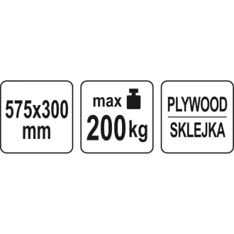 Vozík YATO 575 x 300 mm 200 kg