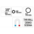 YATO nástenný nástenný kľúč 3/8" 16 mm