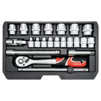   Sada nástrčných kľúčov YATO 22 kusov 3/8" 6-22 mm CrV