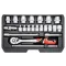 Sada nástrčných kľúčov YATO 22 kusov 3/8" 6-22 mm CrV