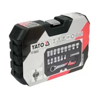  Sada nástrčných kľúčov YATO 17 kusov 3/8", 1/2" drážka