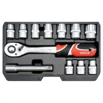   YATO sada nástrčných kľúčov 12 dielov 1/2" 10-24 mm CrV