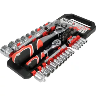   Sada nástrčných kľúčov YATO 51 kusov 1/2", 1/4" CrV