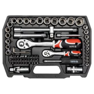   Sada nástrčných kľúčov YATO 72 kusov 1/4", 1/2" CrV