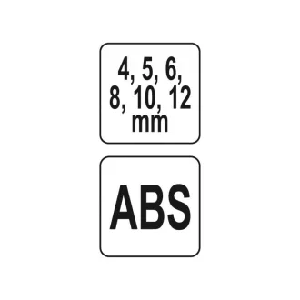 YATO Vrtací šablóna 4-12 mm
