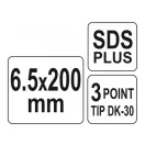 YATO Vŕták do kamena 6,5 x 200/130 mm SDS-Plus