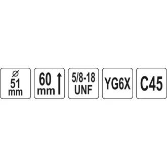 YATO Kotúč na rezanie 51 mm 5/8" TCT