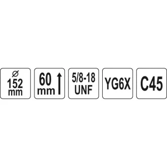 YATO Dierovací nástroj 152 mm 5/8" TCT