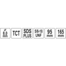 YATO Stredovací okrúhly výsek 8 mm 5/8" SDS-Plus
