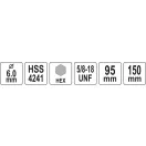 YATO Kruhový výsek so stredovacou súčasťou 10 mm 5/8" HSS