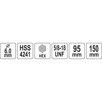   YATO Kruhový výsek so stredovacou súčasťou 10 mm 5/8" HSS