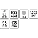 YATO Centrizátor pre kruhový výsek 10 mm 1/2" HEX