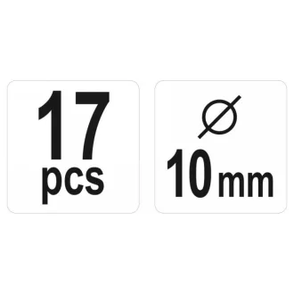 YATO Sada na zarážanie kolíkov 10 mm, 17 dielov