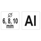 YATO Šablóna na zarážanie 6,8,10 mm