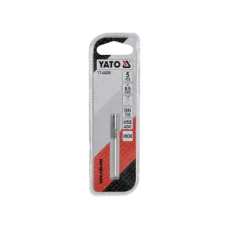 YATO Drevený vŕtak 0,5 x 22/6 mm inox HSS Premium (5 ks)