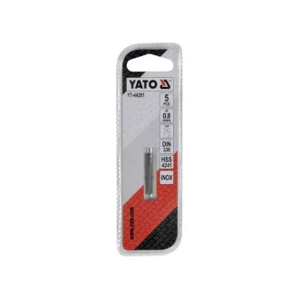   YATO Špirálový vŕtak 0,8 x 30/10 mm inox HSS Premium (5 ks)