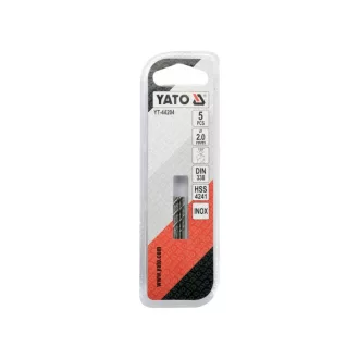  YATO Spirálový vrták 2,0 x 48/22 mm inox HSS Premium (5 ks)