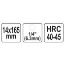 YATO Drevená vŕtačka 14 x 165 mm s bitovým upnutím