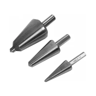 YATO Súprava stupňovitých vrtákov 3 diely nerez