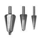 YATO Súprava stupňovitých vrtákov 3 diely nerez