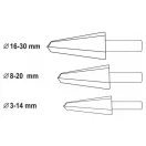 YATO Súprava stupňovitých vrtákov 3 diely nerez