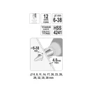 YATO Stupňový vrták 6-38 mm 12 stupňov HSS nitrid titánu