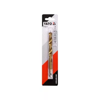   YATO Drevený vŕták 11,0 x 142/94 mm HSS-TiN s úchopom pre bit