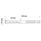 YATO Univerzálny vŕták 12,0 x 120/70 mm s bitovým upínaním