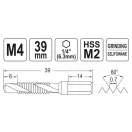 YATO Kombinovaný strojný vrták-navrták M4 s bitovým záberom