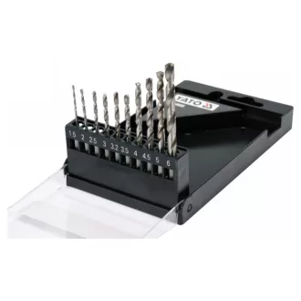   YATO Sada vrtákov na špirálu s bitovým uchopením 10 kusov 1,5-6 mm HSS 6542