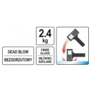 YATO Gumové kladivo 2400 g bez spätného rázu 70 x 70 x 140 mm