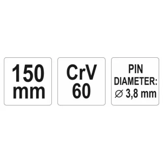 YATO dierovač kolíkov 3,8 x 150 mm CrV60