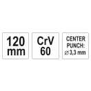 Ukazovátko YATO 120 mm CrV60