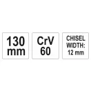 YATO Plochá fréza 12/130 mm CrV60