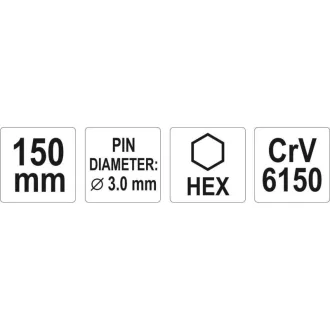 YATO Dierovač kolíkov 3,0 x 150 mm