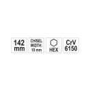 YATO Plochá fréza 10 x 142 mm CrV6150