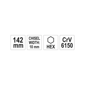 YATO Plochá fréza 10 x 142 mm CrV6150