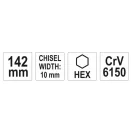 YATO Plochá fréza 10 x 142 mm CrV6150