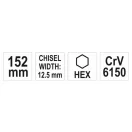 YATO Plochá fréza 12,5 x 152 mm CrV6150