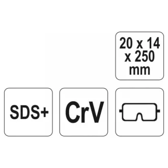 YATO stopka dláta plochá 20 x 250 mm SDS-Plus