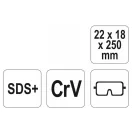 YATO Zapichovacia stopka 250 mm SDS-Plus