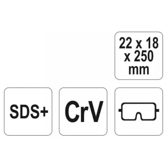 YATO Zapichovacia stopka 250 mm SDS-Plus